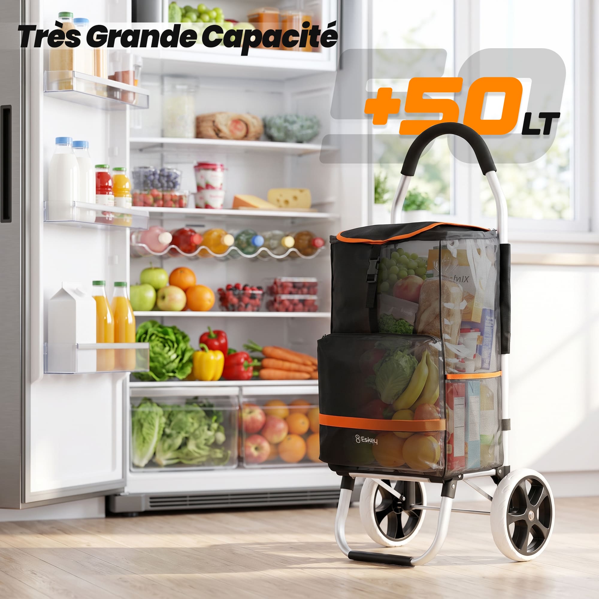 Chariot de courses Eskey 50 kg